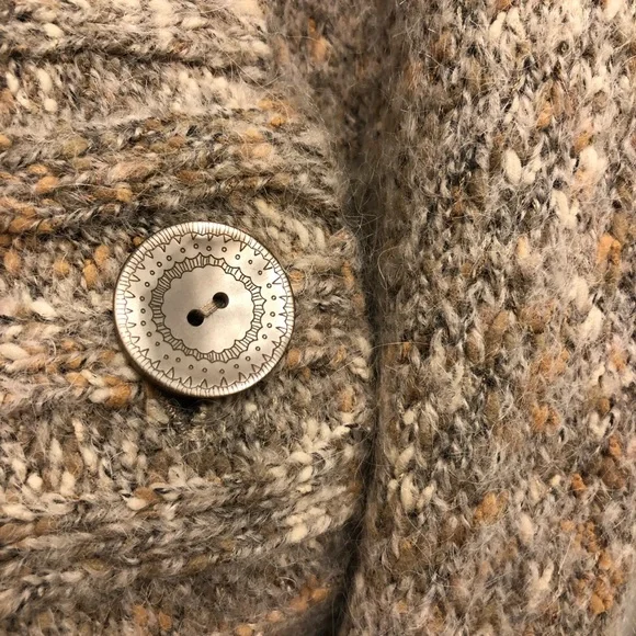 J Jill Alpaca Mohair Blend Knit Duster Cardigan Multicolor Size Medium - Picture 3 of 14